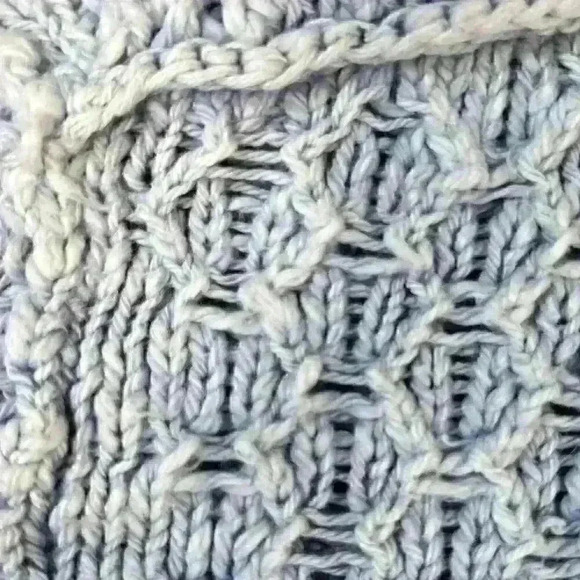 PILCRO High Low Cropped Crochet Waffle Knit Long Sleeve Sweater Women Small - Picture 5 of 12